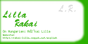 lilla rakai business card